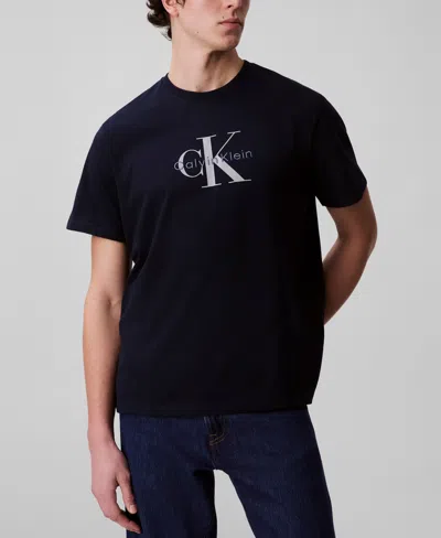 Calvin Klein Men's Relaxed-fit Logo T-shirt In Black