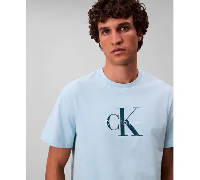 Calvin Klein Men's Relaxed-fit Logo T-shirt In Blue