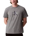 Calvin Klein Men's Monogram Logo Tee In Medium Grey Heather