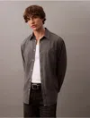 Calvin Klein Men's Relaxed Wool Blend Button-down Shirt
