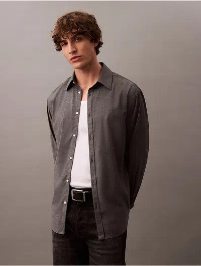 Calvin Klein Men's Relaxed Wool Blend Button-down Shirt
