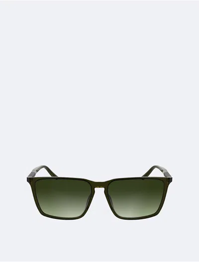 Calvin Klein Men's Resin Rectangle Sunglasses