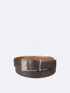 Calvin Klein Men's Reversible Harness Buckle Belt In After Dark/teak