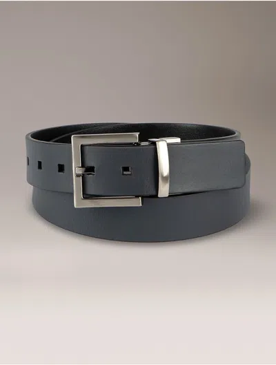 Calvin Klein Men's Reversible Harness Buckle Belt In Black