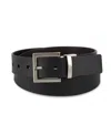 Calvin Klein Men's Reversible Rectangular Buckle Leather Belt In Black
