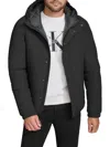 Calvin Klein Men's Reversible Ripstop Puffer Jacket In Black