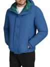 Calvin Klein Men's Reversible Ripstop Puffer Jacket In Denim Blue