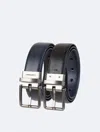 Calvin Klein Men's Reversible Saffiano Leather Dress Belt In Blue