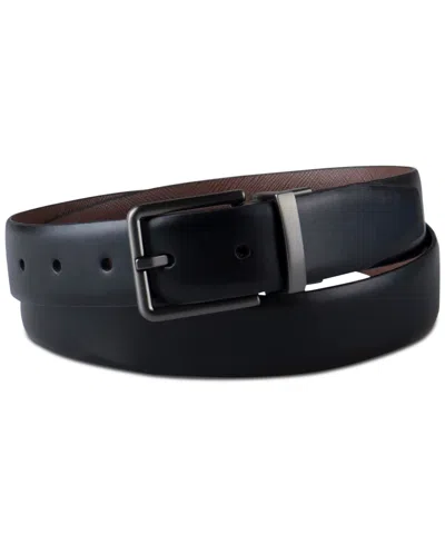 CALVIN KLEIN MEN'S REVERSIBLE TEXTURED LEATHER DRESS BELT, CREATED FOR MACY'S