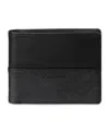 Calvin Klein Men's Rfid Overlapping Saffiano Slimfold Wallet In Black