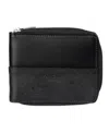 Calvin Klein Men's Rfid Overlapping Saffiano Zip Around Wallet In Black