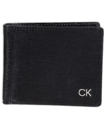 Calvin Klein Men's Rfid Slimfold Extra Capacity Wallet In Black