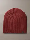 Calvin Klein Men's Ribbed Solid Beanie In Rusted Root