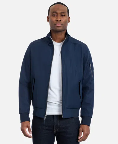 Calvin Klein Men's Ripstop Bomber Jacket In Blue
