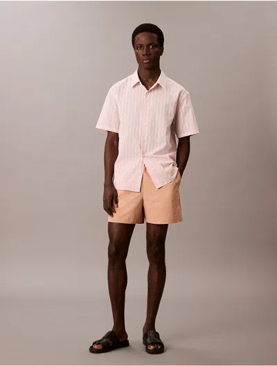 Calvin Klein Men's Ripstop Pull-on Shorts In Orange