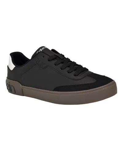 Calvin Klein Men's Romal Lace-up Casual Sneakers In Black