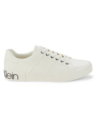 Calvin Klein Men's Rover Low Top Logo Sneakers In White