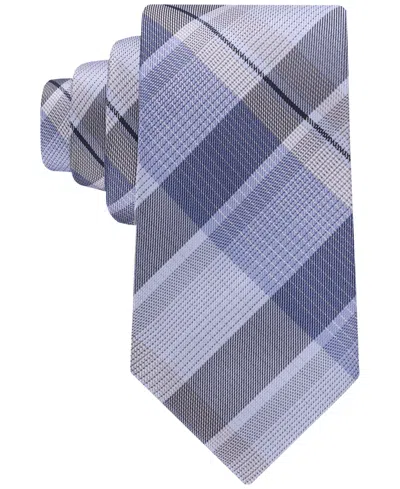 Calvin Klein Men's Rowe Plaid Tie In Blue