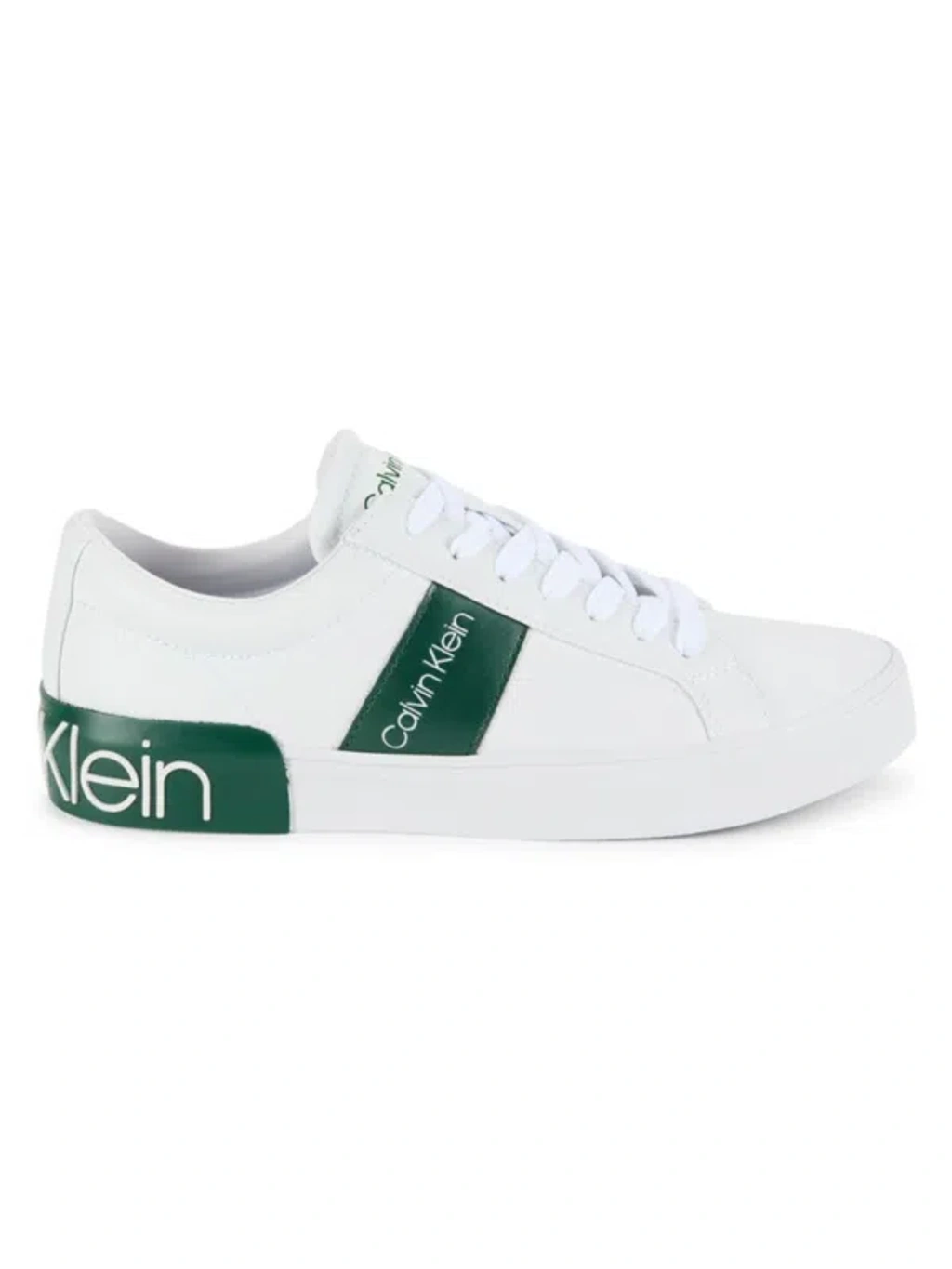 Calvin Klein Roydan Men’s White Green Casual Sneakers Size 13 New in Box Calvin Klein White Casual Shoes for Men for sale | eBay main image 3