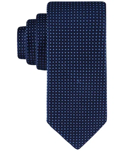 Calvin Klein Men's Sabrina Micro-grid Tie In Navy