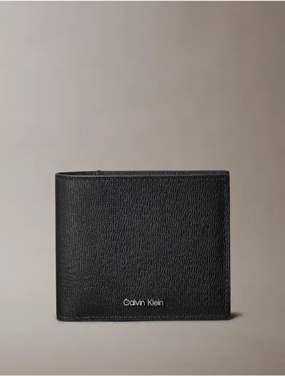 Calvin Klein Men's Saffiano Leather Bifold Wallet In Black