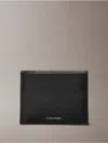 Calvin Klein Men's Saffiano Leather Card Case Bifold Wallet In Black
