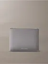 Calvin Klein Men's Saffiano Leather Card Case Bifold Wallet In Titanium