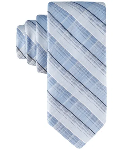 Calvin Klein Men's Savion Plaid Tie In Light Blue