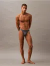 Calvin Klein Men's Sculpt Lace Jock Strap In Gray