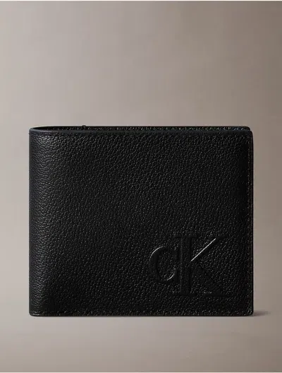 Calvin Klein Men's Sculpted Impression Bifold Wallet And Coin Pouch In Black