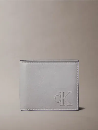 Calvin Klein Men's Sculpted Impression Bifold Wallet In Gray