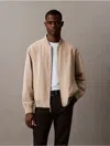 Calvin Klein Men's Seersucker Bomber Jacket In Aluminum