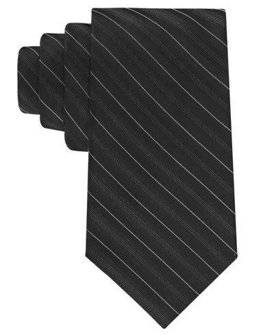 Calvin Klein Men's Seraphina Stripe Pattern Tie In Black