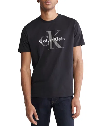 Calvin Klein Men's Short Sleeve Crewneck Logo Graphic T-shirt In Black Beauty