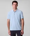 Calvin Klein Men's Regular-fit Smooth Cotton Monogram Logo Polo Shirt In Blue