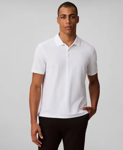 Calvin Klein Men's Short Sleeve Polo Shirt In White