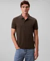Calvin Klein Men's Short Sleeve Solid Polo Shirt In Gray