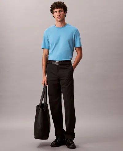 Calvin Klein Men's Short Sleeve Supima Cotton Interlock T-shirt In Blue