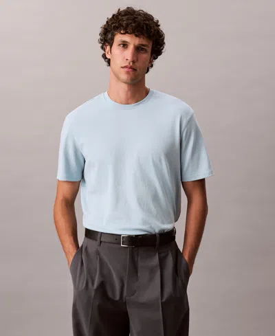 Calvin Klein Men's Short Sleeve Supima Cotton Interlock T-shirt In Blue
