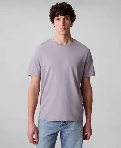 Calvin Klein Men's Short Sleeve Supima Cotton Interlock T-shirt In Gray