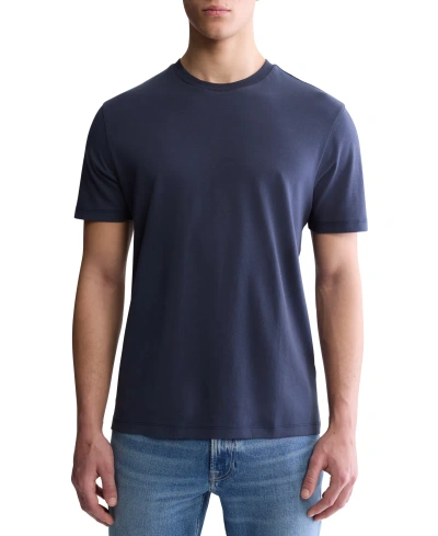 Calvin Klein Men's Short Sleeve Supima Cotton Interlock T-shirt In Ink
