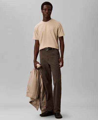 Calvin Klein Men's Short Sleeve Supima Cotton Interlock T-shirt In Neutral