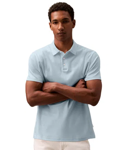 Calvin Klein Men's Short Sleeve Supima Cotton Polo Shirt In Cloud Blue