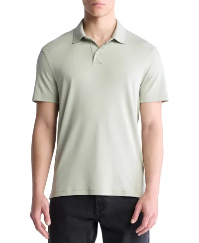 Calvin Klein Men's Short Sleeve Supima Cotton Polo Shirt In Desert Sage