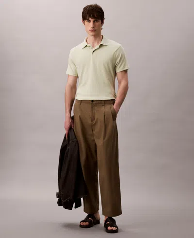 Calvin Klein Men's Short Sleeve Supima Cotton Polo Shirt In Green
