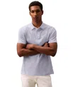 Calvin Klein Men's Short Sleeve Supima Cotton Polo Shirt In Lilac Gray