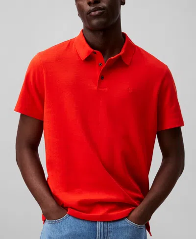 Calvin Klein Men's Short Sleeve Supima Cotton Polo Shirt In Red