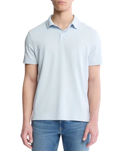 Calvin Klein Men's Short Sleeve Supima Cotton Polo Shirt In Skywriting