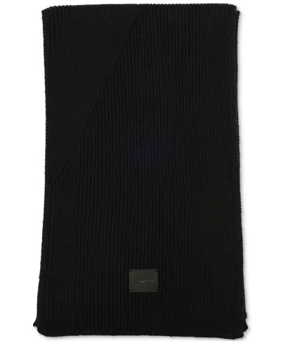 Calvin Klein Men's Side Transfer Cuff Scarf In Black