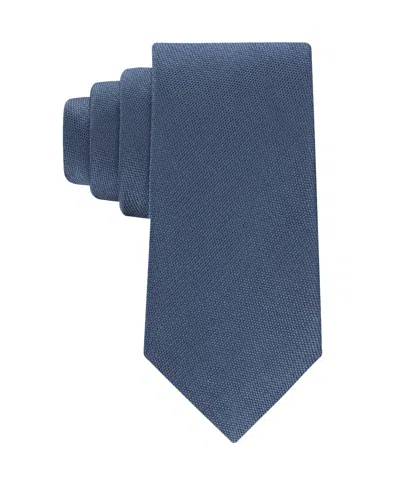 Calvin Klein Men's Silky Solid Tie In Blue